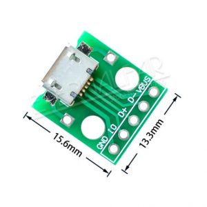 Micro USB to Dip 2.54mm 5 pin female adapter connector PCB converter